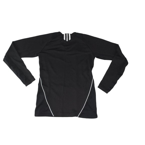 Adidas Team Performance Clima Cool Black White Lines Long Sleeve Size Youth XS - Picture 3 of 4